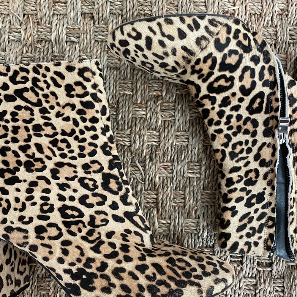 Leopard Print Booties Size 9.5 - image 3